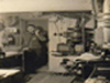 Inside a crew quarters.