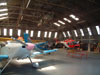 Inside one of RNAS Henstrige's hangars.