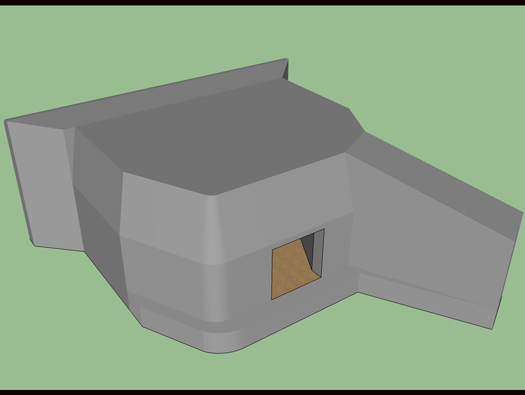 R612 casemate also shooting as the R667 but placed slightly up the hill. A 7.5cm F.K.231(f) inside.