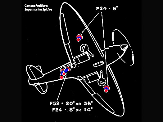 Spitfire fitted with cameras for Photo reconnaissance.