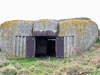An R679 casemate showing the two steel plates either side of the gun embrasure used as extra protection.