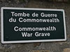 The green CWGC plaque.