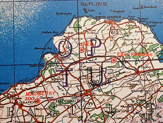RAF Macmerry
  Airfield, Fighter Pens, Sleeping Shelter, M&E plinths, Pillbox