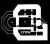R636 plan with crew room, centre computing room and the three rooms at the top officers, com's. and wireless..