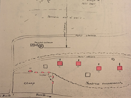 StP391 Biville le Petit Thot, H.K.B., K.V.U.Gruppe Joburg, K.V.Gruppe Periers. K.V.A. J2, Normandy.