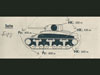 Booklet on the 5cm KwK gun, showing where to shoot at a Sherman tank.