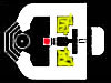 Red - the man hole cover.
Yellow- ammunition niches.