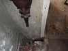 Electrical supply (wartime) has been crudely cut.