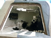 Inside the rear of a turret.