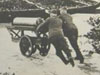 Moving ammunition from bunker to the gun.