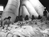 Repairing barrage balloons