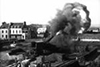 Railway gun firing.