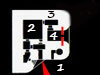 Plan.
1. Entrance.
2. Crew room.
3. Ammunition room.
4. Gun room.
5. Close combat room.