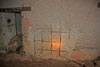 Damage to the walls may have been caused by an internal explosion after it was captured.