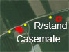 Left the SK/Schartenstand with its small ammunition room and right the above ammunition room with its associated open emplacement.