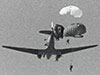 Parachuting into war.