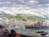 USS Thompson hitting the church tower at Saint-Laurent.