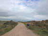 Main Gate with defence bunker on right and left base for an opening barrier.