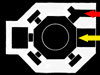 Red is the crew entrance and yellow the guns entrance.