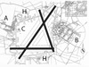 RAF Gransdon Lodge
A - Airfield Site.
B - Bomb Store.
C - Control Tower.
H - Hangars.