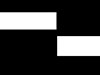Plan of the original German sea wall with just enough space between the walls to walk through. The left side has been blown up to allow traffic off the beach.