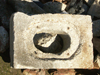 Landing light concrete holder.