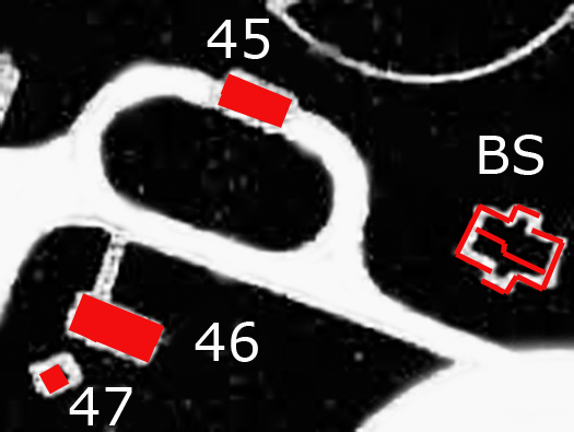 45 - Fl. & Tr.Shed., 12411/41
    46 - 
  Sig's. & Int. Bldg., 4699/43,
  47 - M&E Plinth [Transformer].