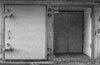 A large bunker entrance door.