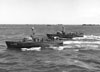 Coast Guard  cutters off Utah Beach. These are very like the guide boats.