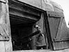 R612 embrasure with a wooden door to keep out the weather.