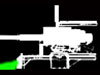 Gun in the casemate and gun mounting.