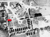 1946 air photo, the red is the place of the hut. You can see the huge increase in hutting between 1944 and 1946 when the USAAF used Membury as a depot. I counted at least 20 Romney huts that have been added here. Romney's are the black sheds.