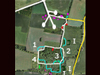 Plan of the bomb store as it was..
    Purple - buildings removed..
    Red - buildings extant.
    1,2,3 & 4 - bomb stores.
    I - incendiary bomb stores.