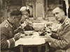 Officers eating.