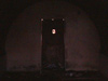 With the door closed, you can see the light through the small window.