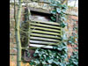Louvered wall air vents.