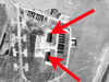 1944 air photo the arrows show the enlarged Blister hangars..