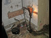 Cable inlets to the bunker to the left of the garage door.