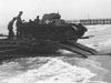 Calais area landing exercises with a tank.