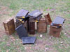 Boxes of ammunition.