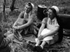 Lee Millers photo of captured German nurses possibly in Cherbourg.