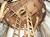 Inside a dome.