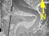 A 1947 air photo of the canal and river.