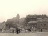 View to the church with the Casino and several houses demolished.