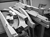 Parts of wooden aircraft.
