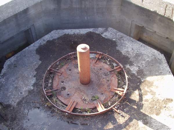 When fitted and bolted down, the gun fits over the pintail.