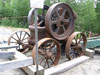 Cement mixer that may have been on the concrete blocks..
