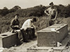 Toilets on Omaha beach.