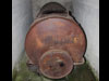 Wasser tank. There was a room to the right which was for the storage of water tanks like this one, a standardized tank used by the German army.
