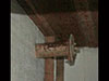 Fittings on the wall & I think the top left one was the exhaust pipe outlet?
